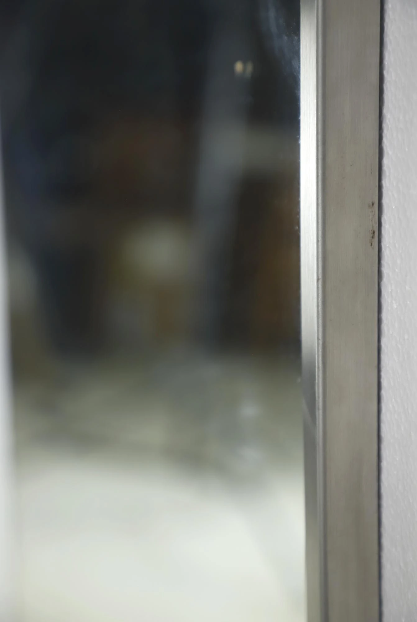 Reclaimed Industrial Nickel Framed Wall Mirror 36 X 34 5 Reclaimed Industrial Nickel Framed Wall Mirror 36 X 34 - Image 3