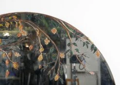 Vintage Hand Painted Edge Floral Round 44 In. Wall Mirror 14 Vintage Hand Painted Edge Floral Round 44 In. Wall Mirror -OGT Sale Store antique mirrors for sale q282521