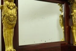 French Empire Wooden Mirror Front Gold Lion Storage Bar With Black Marble Top 20 French Empire Wooden Mirror Front Gold Lion Storage Bar With Black Marble Top -OGT Sale Store antique mirrors for sale q284821