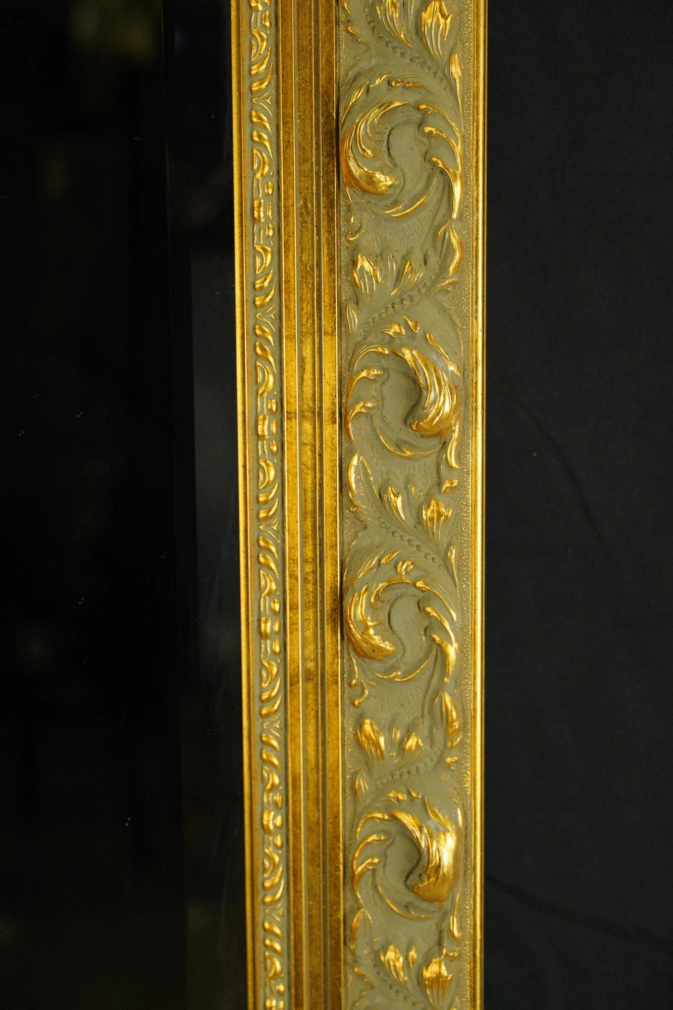 Vintage French Gilt Wood Plaster Beveled Wall Mirror 79 X 42 In. 5 Vintage French Gilt Wood Plaster Beveled Wall Mirror 79 X 42 In. - Image 3