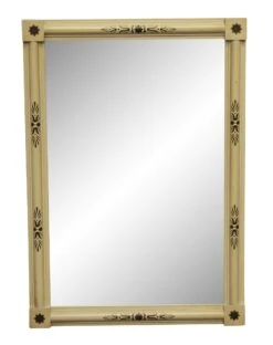 French Light Yellow Framed Mirror
