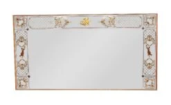 Large Mirror With Decorative & Figural Details
