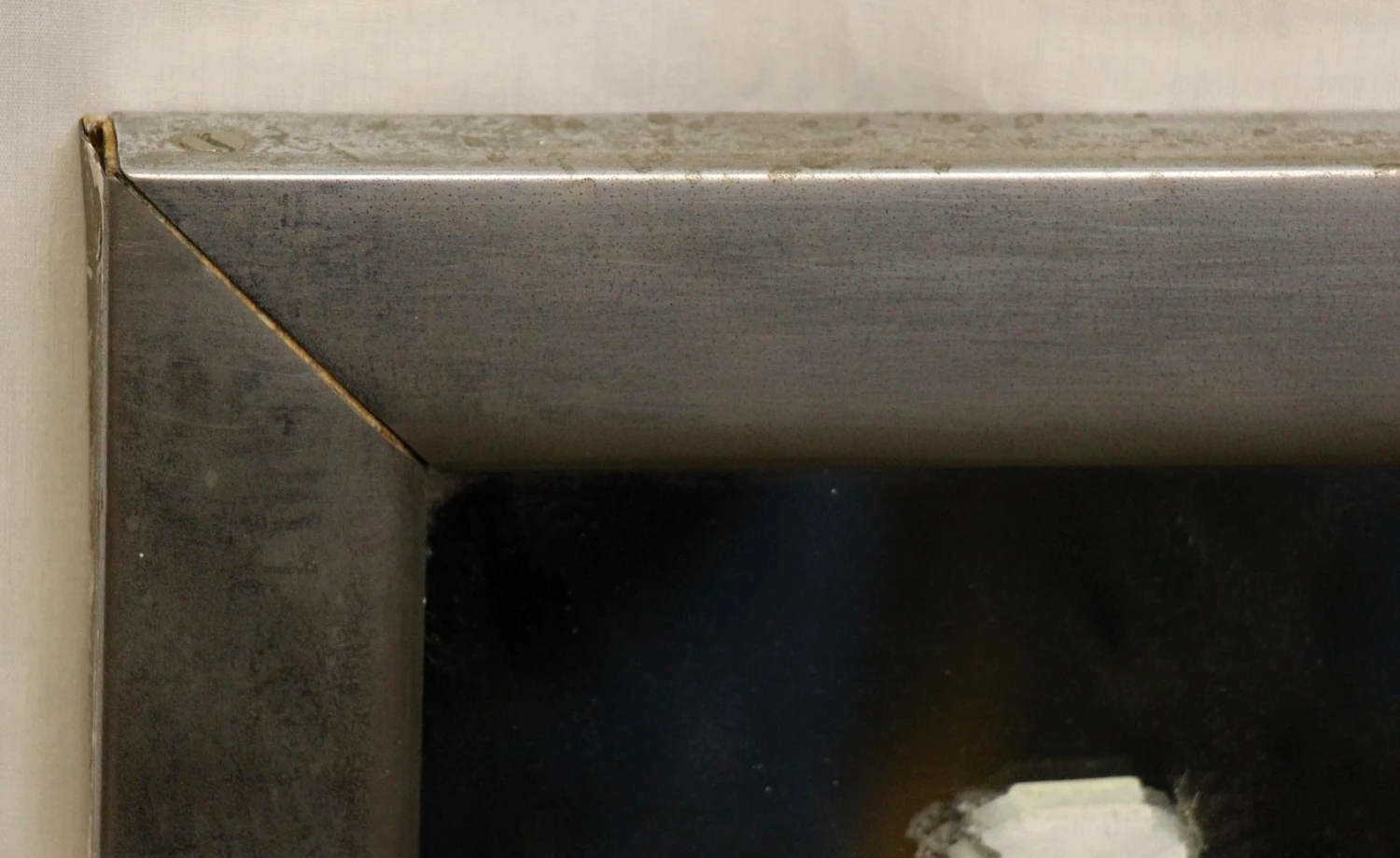 Vintage Brushed Nickel Framed Wall Mirror 42 X 36 4 Vintage Brushed Nickel Framed Wall Mirror 42 X 36 - Image 2