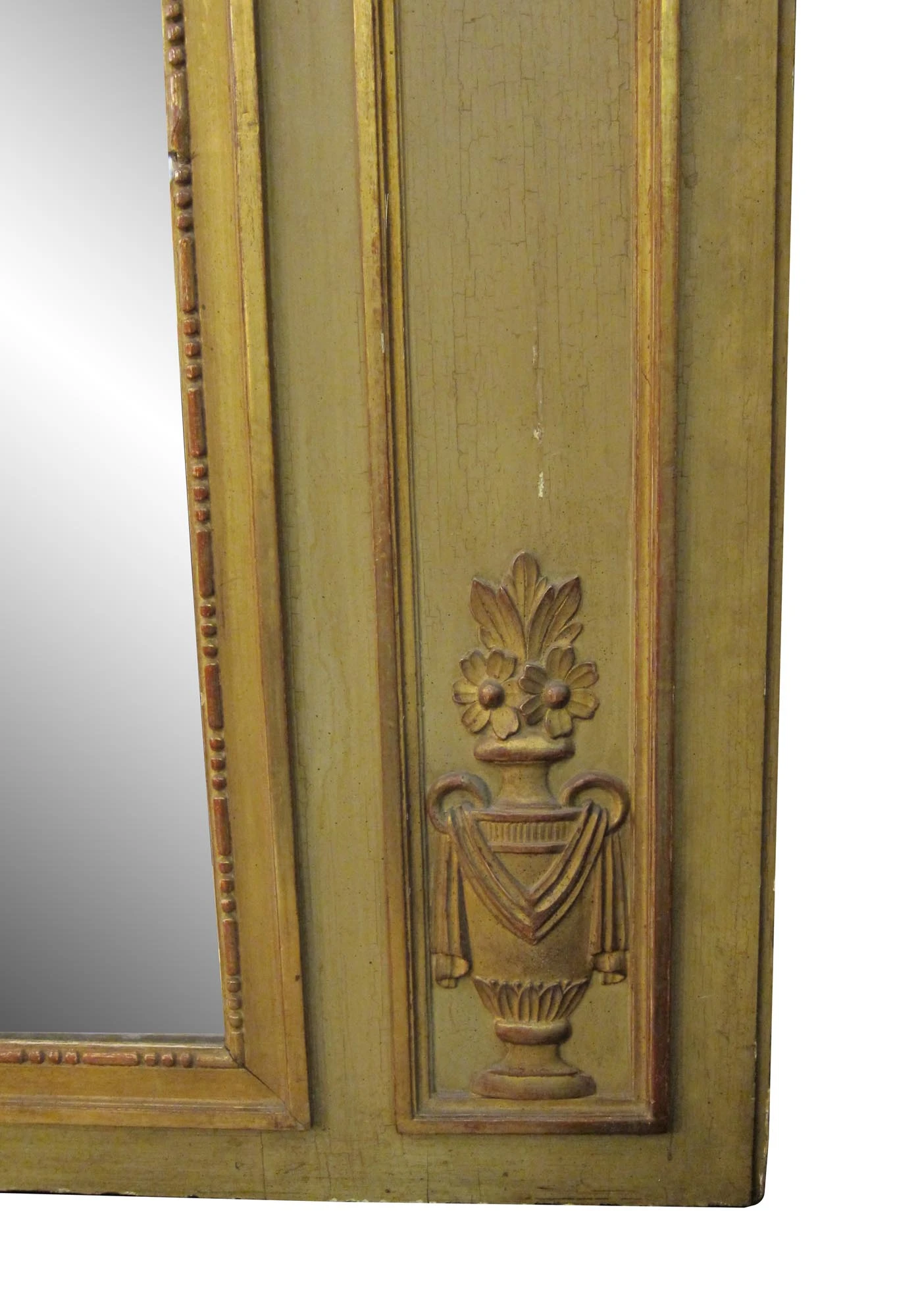 Antique Victorian Over Mantel Mirror With Painting 4 Antique Victorian Over Mantel Mirror With Painting - Image 2