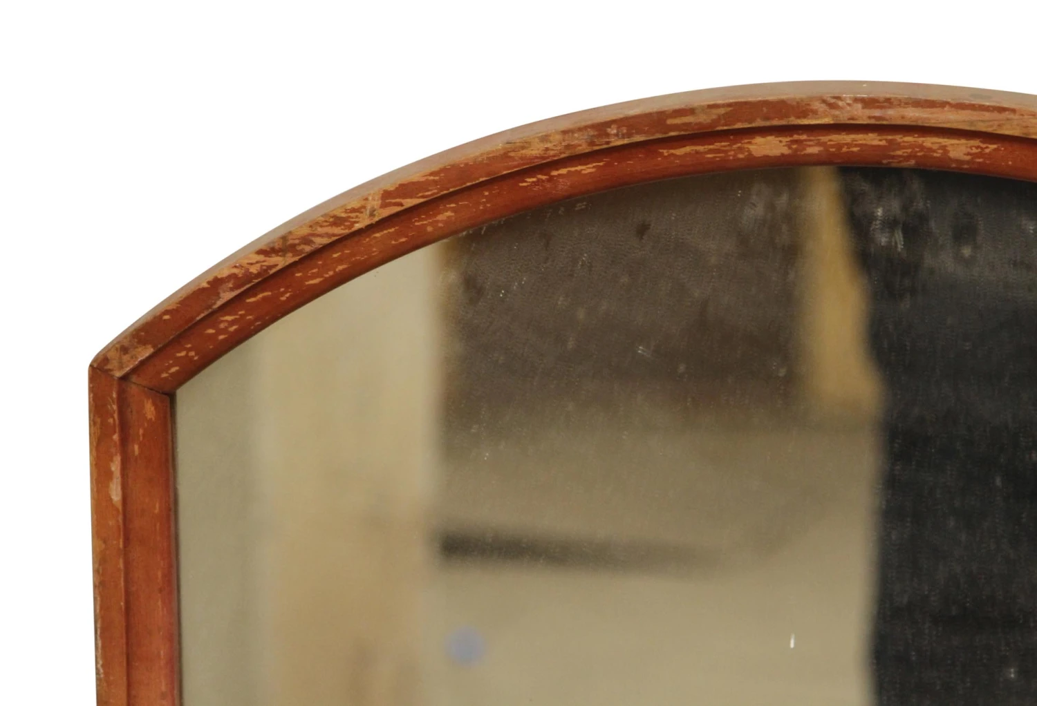Slightly Arched Wood Framed Vanity Mirror 4 Slightly Arched Wood Framed Vanity Mirror - Image 2