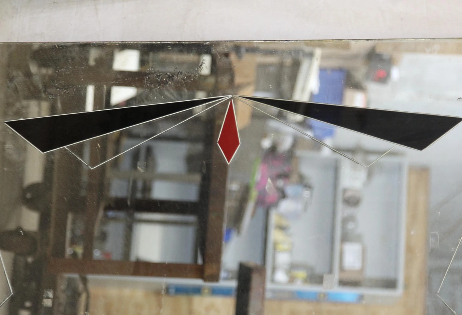Pair Of Black & Red Triangles Mirrors 4 Pair Of Black & Red Triangles Mirrors - Image 2
