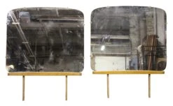 Rounded Square Dresser Mirror With Wooden Base 9 Rounded Square Dresser Mirror With Wooden Base -OGT Sale Store antique mirrors m235352