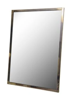 Nickel Framed Bathroom Mirror