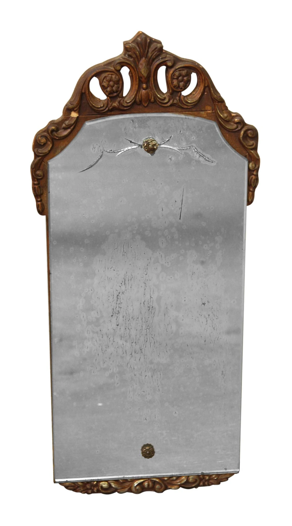 Ornate Top Distressed Mirror 3 Ornate Top Distressed Mirror