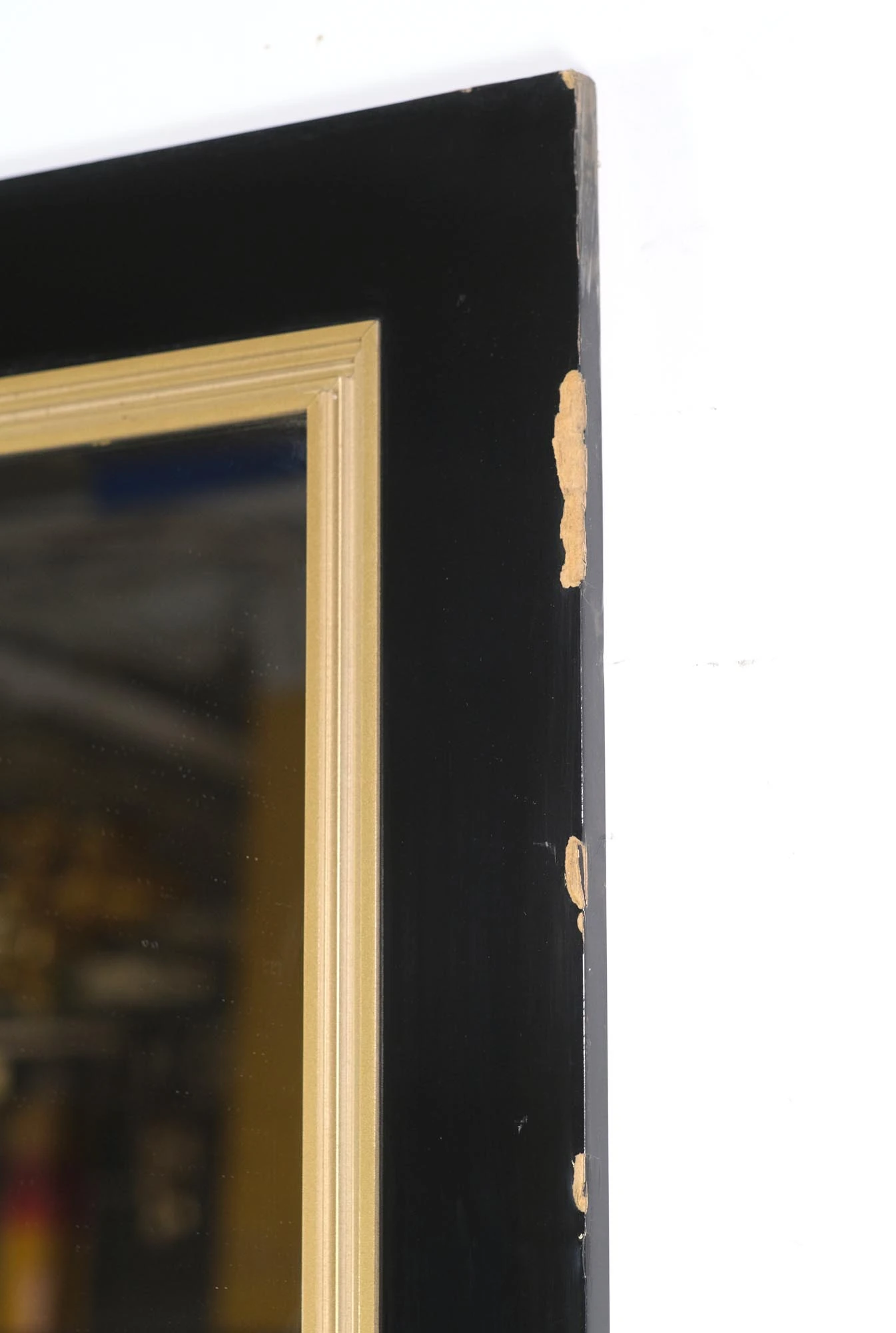 Vintage Black & Gold Composite Frame Wall Mirror 77 X 62 4 Vintage Black & Gold Composite Frame Wall Mirror 77 X 62 - Image 2