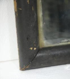 Refurbished Beveled Black Wood Wall Mirror 40 X 34 11 Refurbished Beveled Black Wood Wall Mirror 40 X 34 -OGT Sale Store antique mirrors q280506