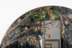 Vintage Hand Painted Edge Floral Round 44 In. Wall Mirror 13 Vintage Hand Painted Edge Floral Round 44 In. Wall Mirror -OGT Sale Store antique mirrors q282521