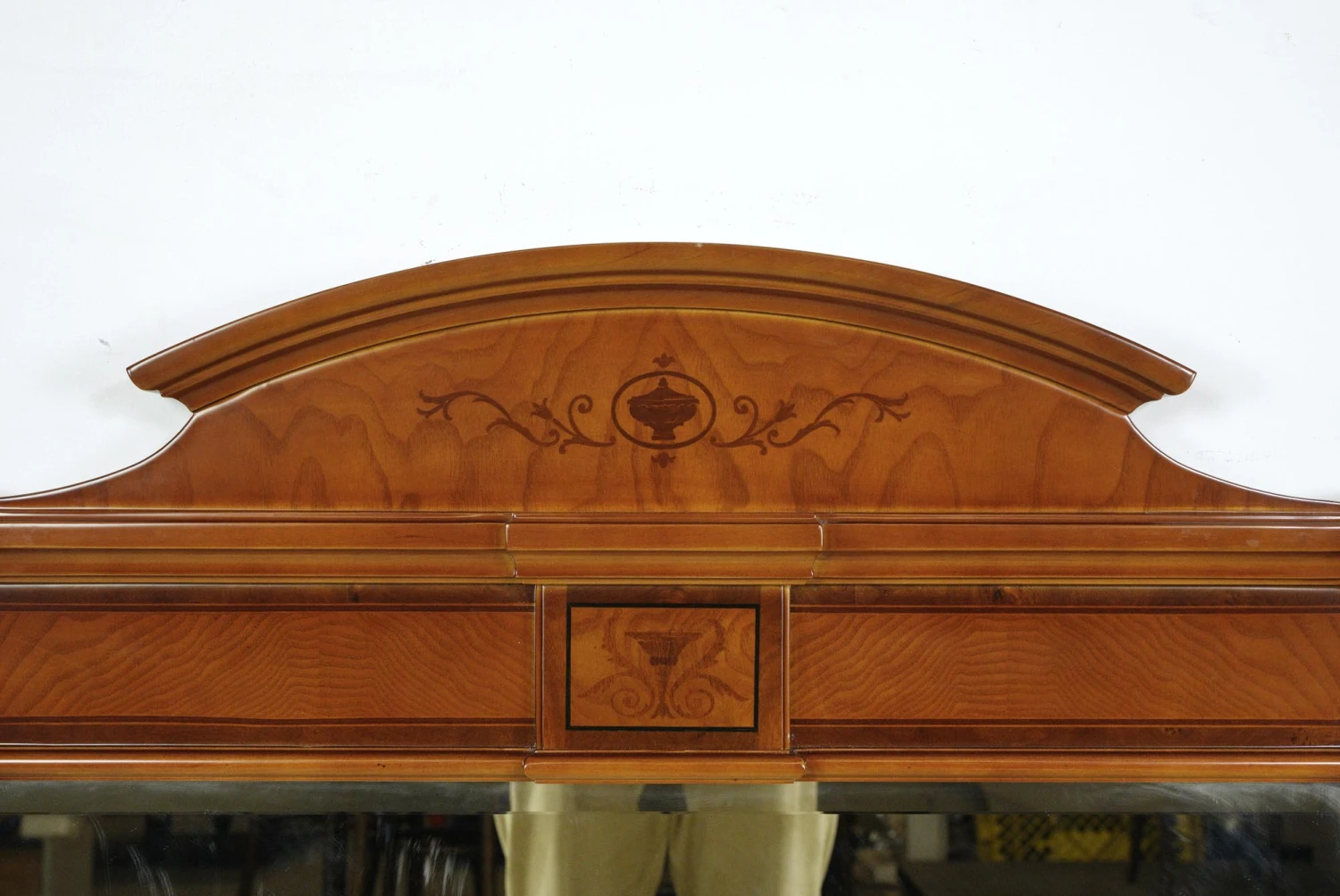 Traditional Medium Tone Wood Beveled Mantel Wall Mirror 4 Traditional Medium Tone Wood Beveled Mantel Wall Mirror - Image 2