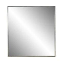 Reclaimed Industrial Nickel Framed Wall Mirror 36 X 34