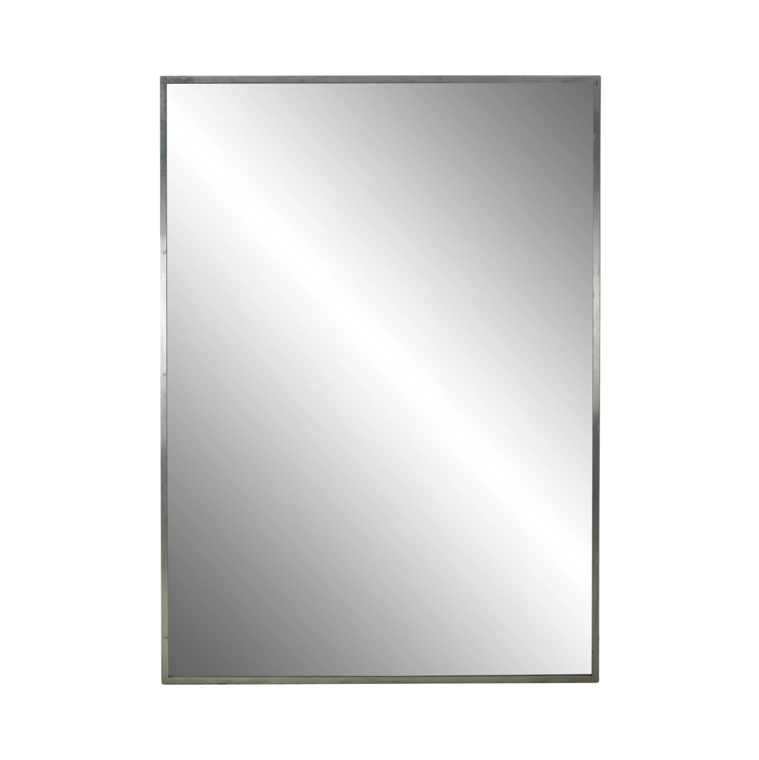 Reclaimed Industrial Nickel Framed Wall Mirror 50 X 36 3 Reclaimed Industrial Nickel Framed Wall Mirror 50 X 36