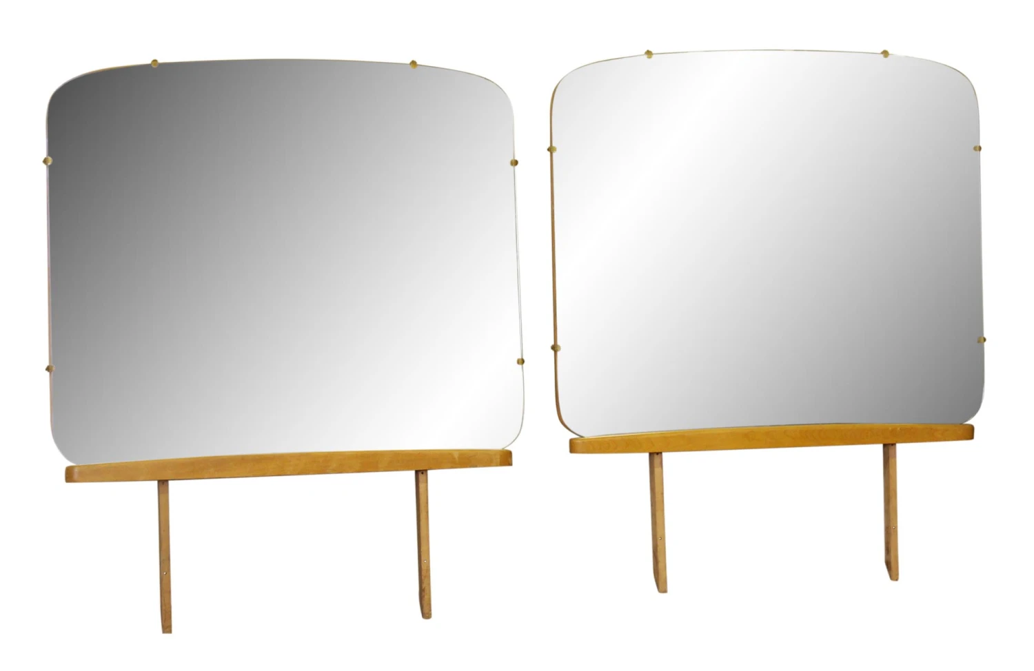 Rounded Square Dresser Mirror With Wooden Base 3 Rounded Square Dresser Mirror With Wooden Base