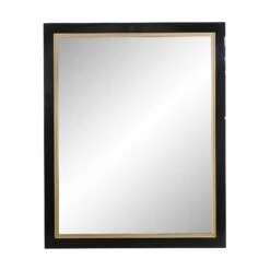 Vintage Black & Gold Composite Frame Wall Mirror 77 X 62