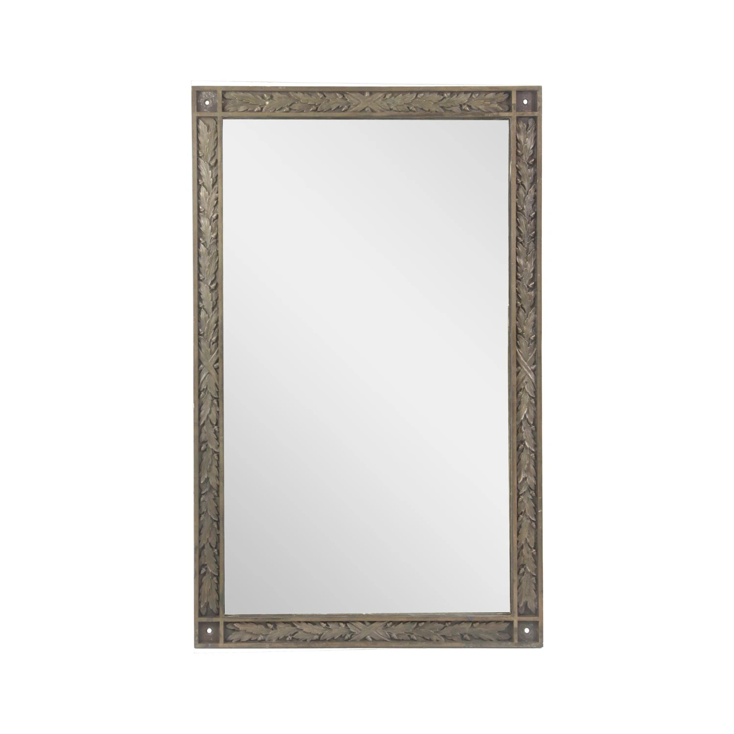 Vintage Bronze Foliage Framed Distressed 4 Ft. Wall Mirror 3 Vintage Bronze Foliage Framed Distressed 4 Ft. Wall Mirror