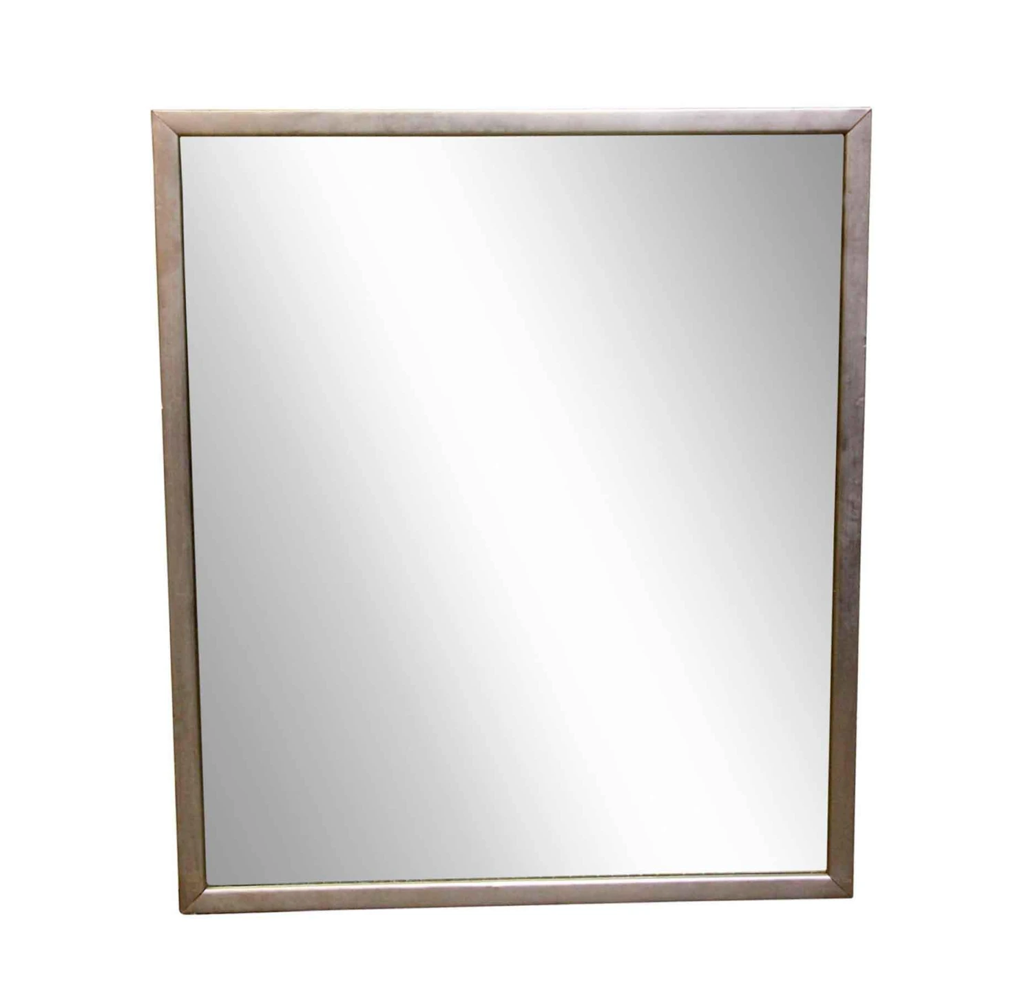 Vintage Brushed Nickel Framed Wall Mirror 42 X 36 3 Vintage Brushed Nickel Framed Wall Mirror 42 X 36