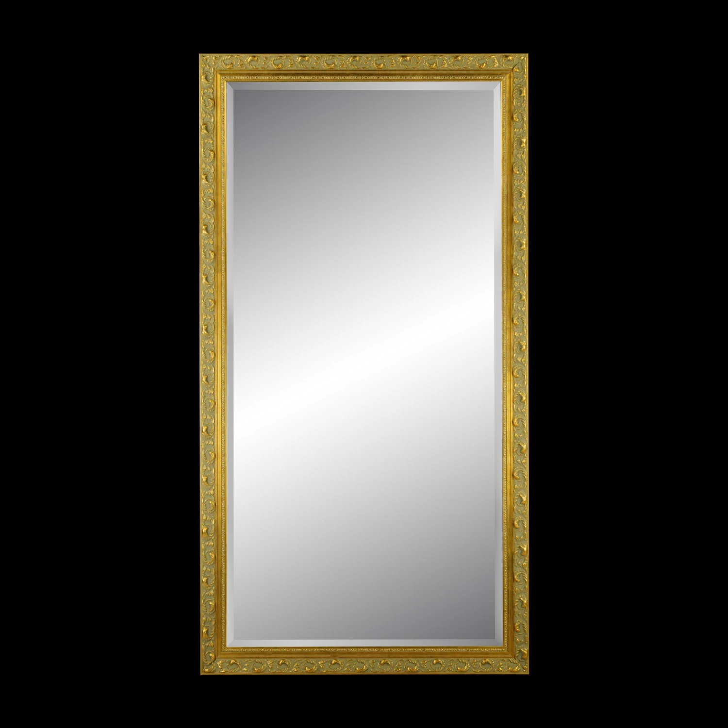 Vintage French Gilt Wood Plaster Beveled Wall Mirror 79 X 42 In. 3 Vintage French Gilt Wood Plaster Beveled Wall Mirror 79 X 42 In.