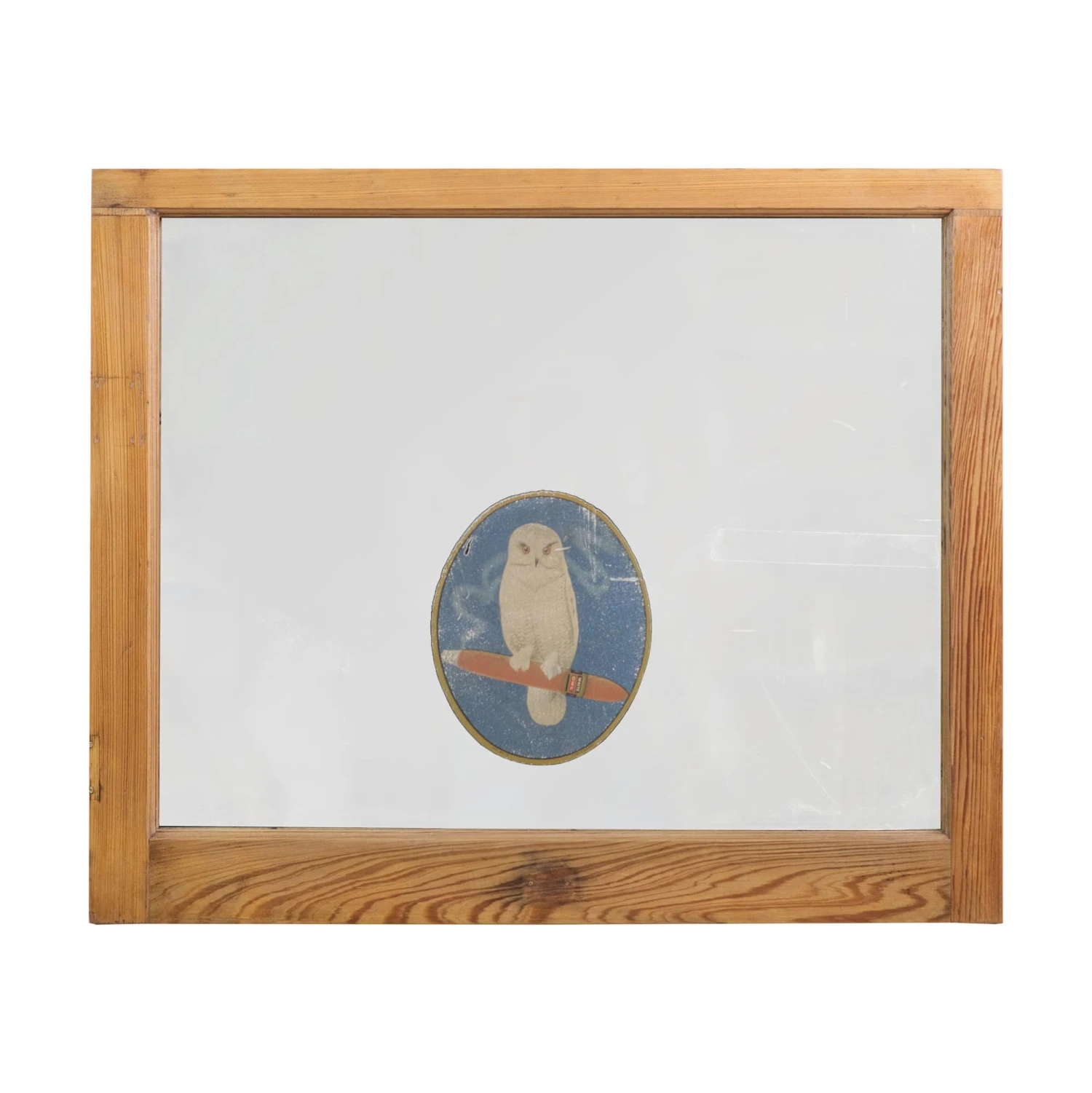 White Owl Cigar Mirrored Wavy Glass Window Frame 3 White Owl Cigar Mirrored Wavy Glass Window Frame