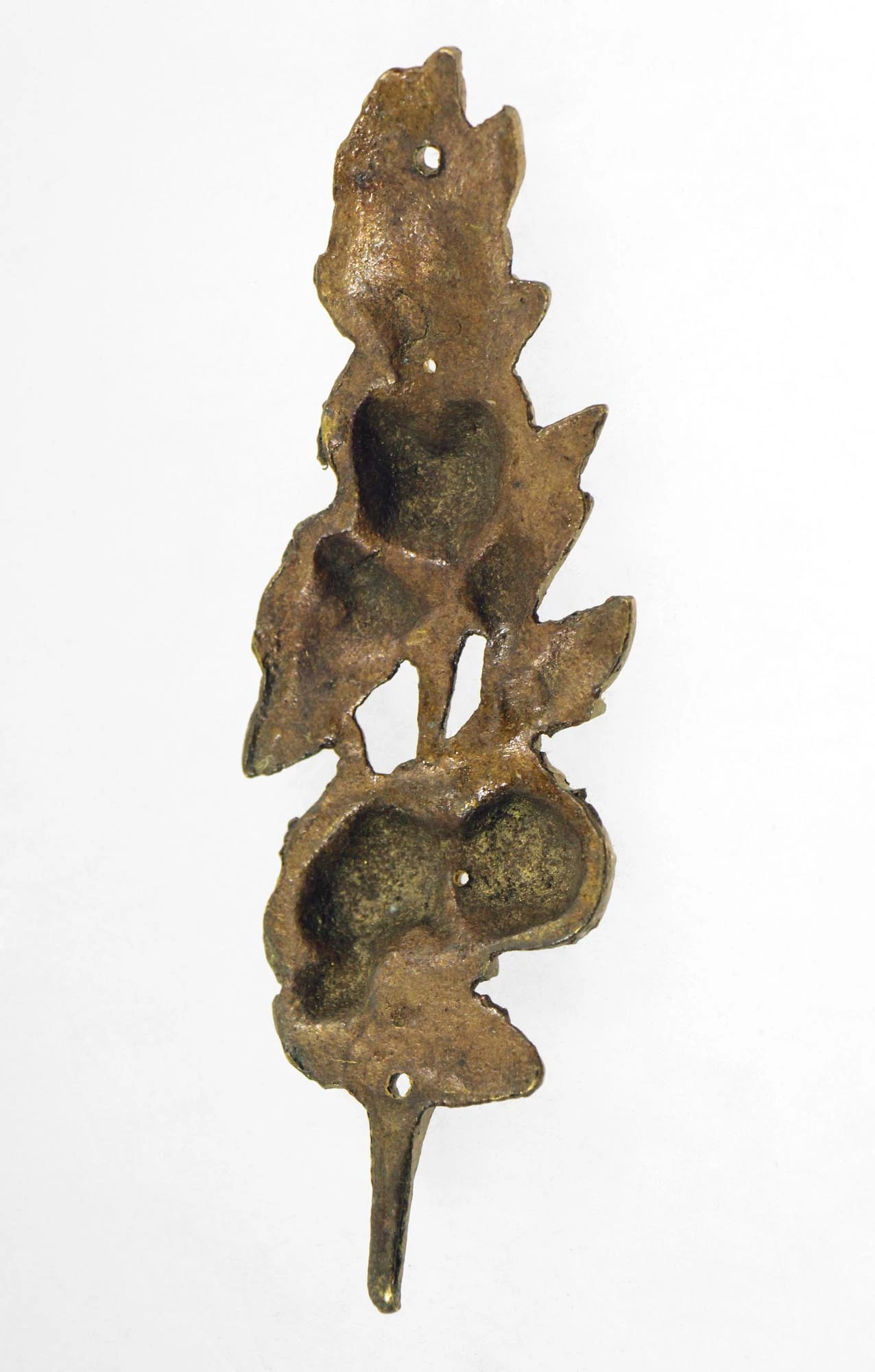 Antique Three Piece Floral Bronze Applique Set 5 Antique Three Piece Floral Bronze Applique Set - Image 3