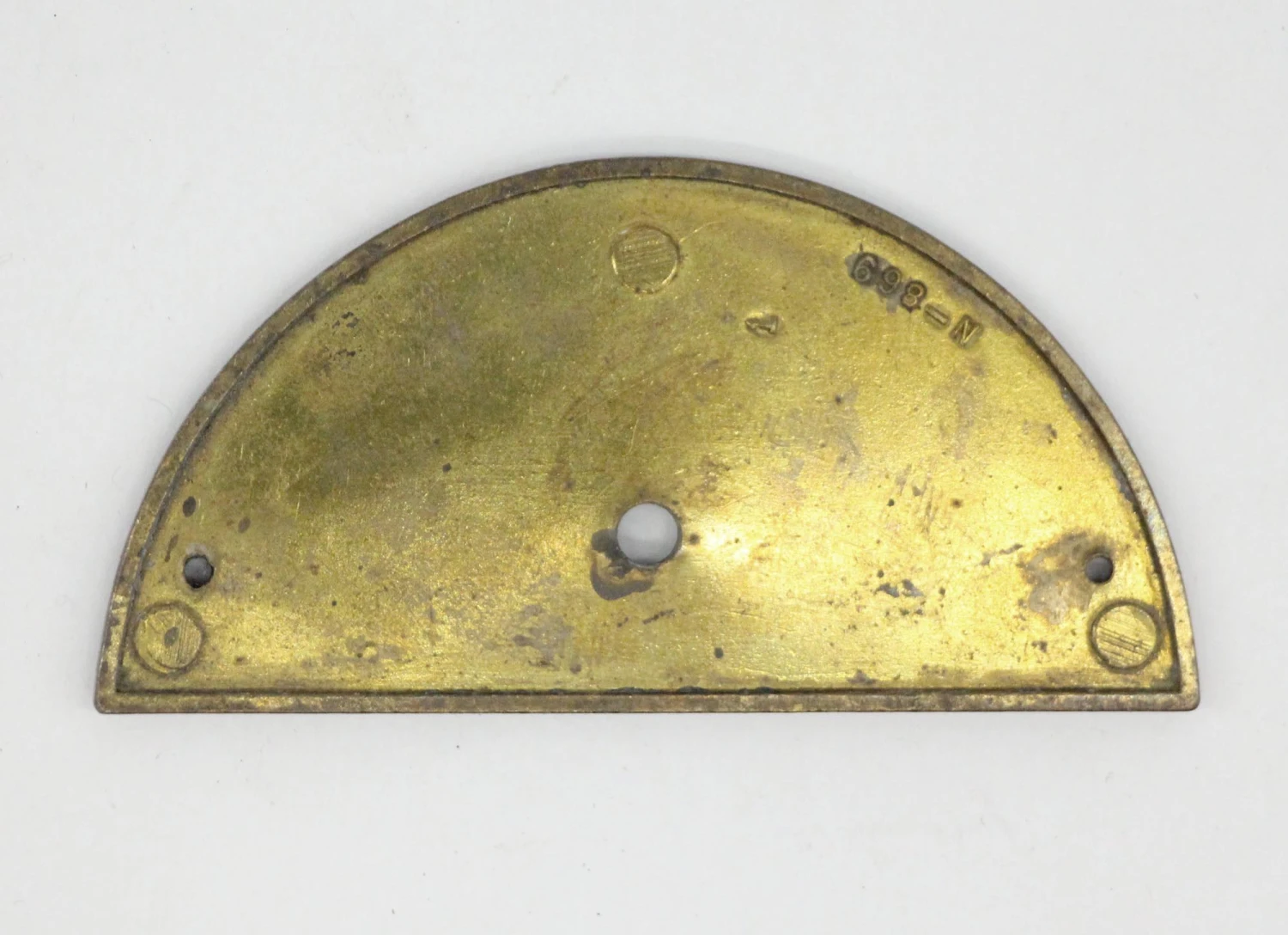 Vintage Arched Fan Shaped Brass 3 In. Applique 5 Vintage Arched Fan Shaped Brass 3 In. Applique - Image 3