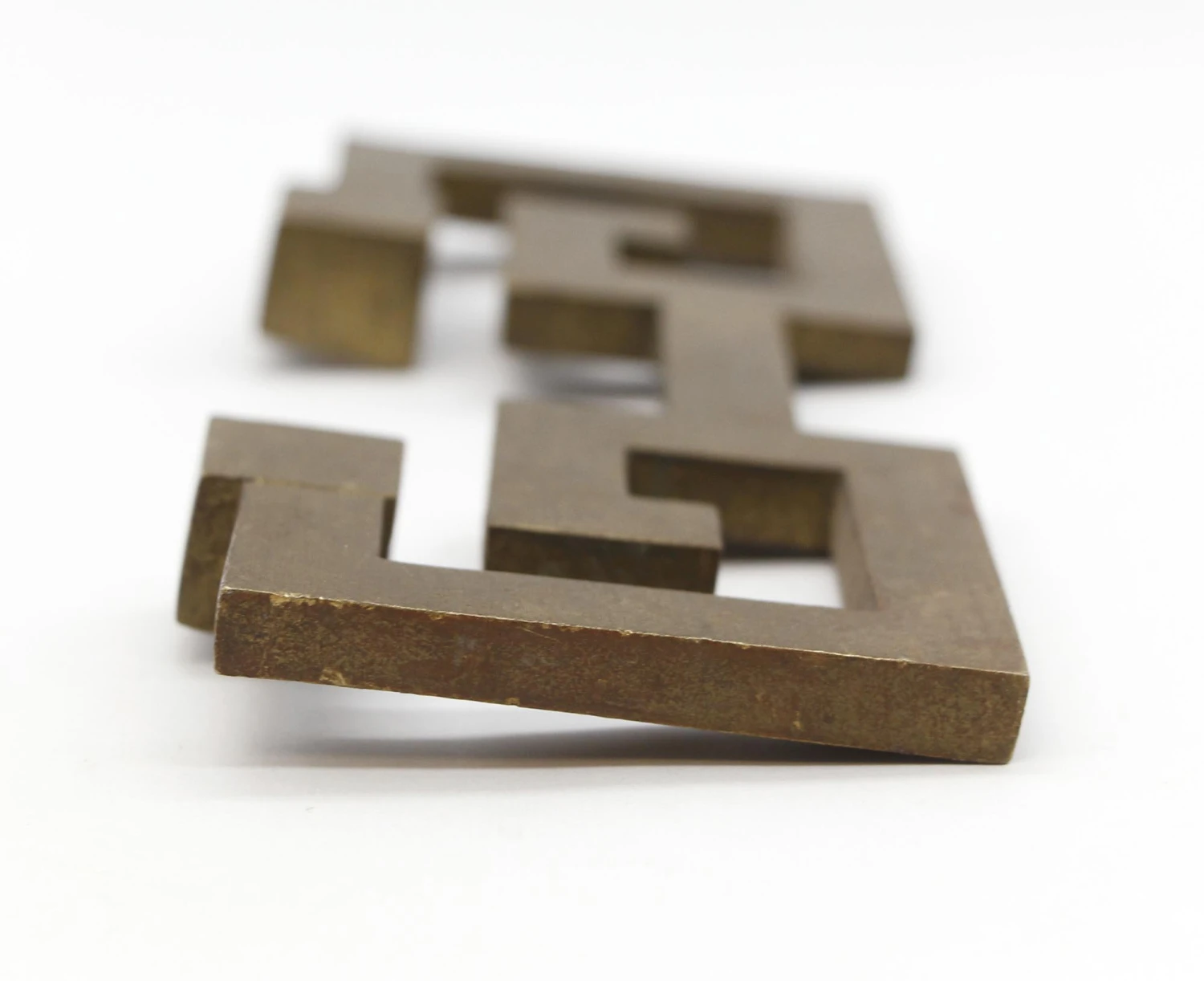 Vintage One Sided Bronze Greek Key Applique 5 Vintage One Sided Bronze Greek Key Applique - Image 3