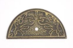 Vintage Arched Fan Shaped Brass 3 In. Applique