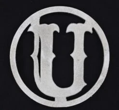 Vintage Emblematic Aluminum Circular U Applique