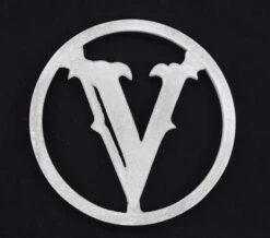 Vintage Emblematic Aluminum Circular V Applique
