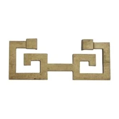 Vintage One Sided Bronze Greek Key Applique