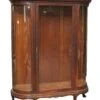 Antique Victorian Curved Glass Front Wood Vitrine 2 Antique Victorian Curved Glass Front Wood Vitrine -OGT Sale Store armoires vitrines antique victorian curved glass front wood vitrine h137960