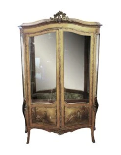 Vernis Martin French Double Door Vitrine