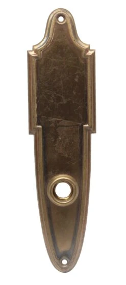 8.625 In. Art Deco Brass Door Back Plate
