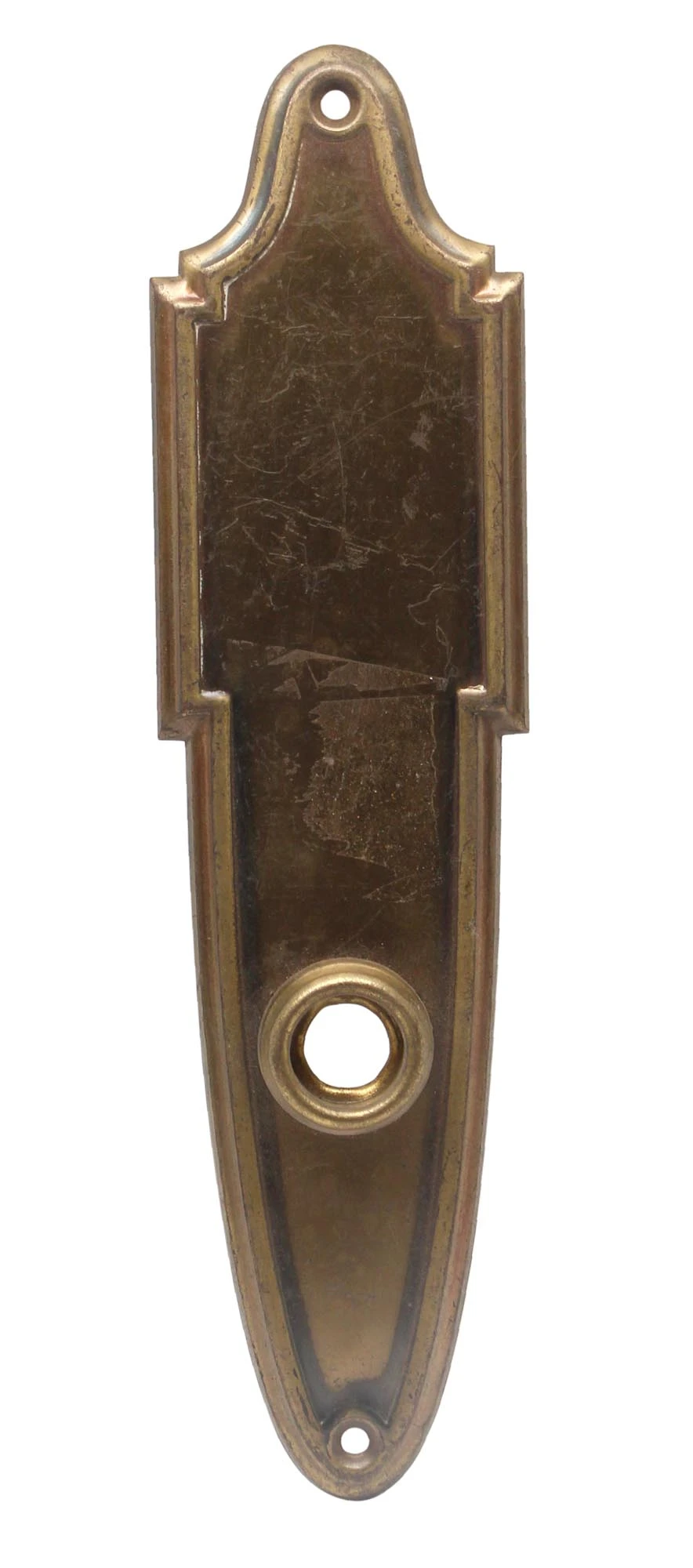 8.625 In. Art Deco Brass Door Back Plate 3 8.625 In. Art Deco Brass Door Back Plate