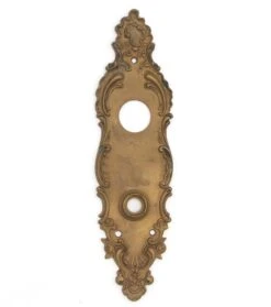 Antique 10.75 In. Corbin Rococo Bronze Entry Door Back Plate