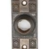 Antique 3.75 In. Cast Iron Aesthetic Floral Door Back Plate