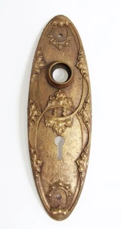 Antique 7.125 In. Bronze Louis XII Door Plate