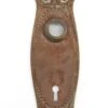 Antique 9 In. Bronze Ornate Yale & Towne Door Back Plate