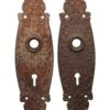 Antique 9 In. Sargent Cast Iron Door Back Plates -OGT Sale Store back plates antique 9 in sargent cast iron door back plates k193198
