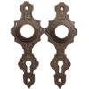 Antique Pair Of 5.5 In. H Victorian Cast Iron Thin Door Plates -OGT Sale Store back plates antique pair of 55 in h victorian cast iron thin door plates p264225