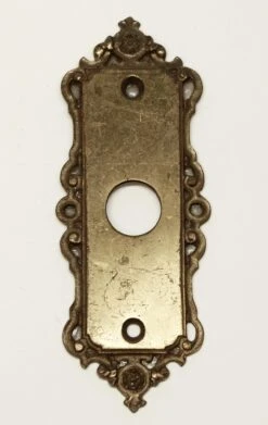 Brass Door 4.375 In. Back Plate With Ornate Edges