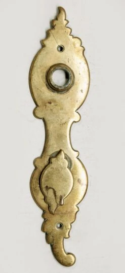 Brass Door 9.25 In. Plate With Keyhole