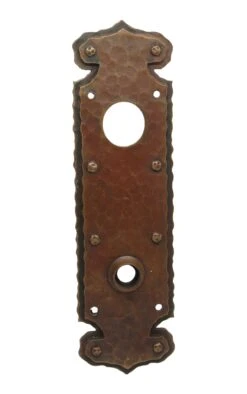 Chantrell Hammered Bronze Arts & Crafts Door Back Plate