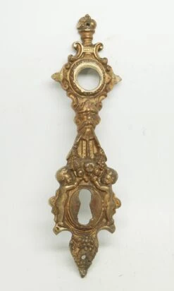 Pair Of Highly Ornate Cherubic Figural 9.375 In. Back Plates -OGT Sale Store back plates for sale 16bel7011