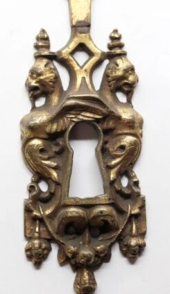 Bronze Ornate Figural French 8.25 In. Door Back Plate -OGT Sale Store back plates for sale n231355