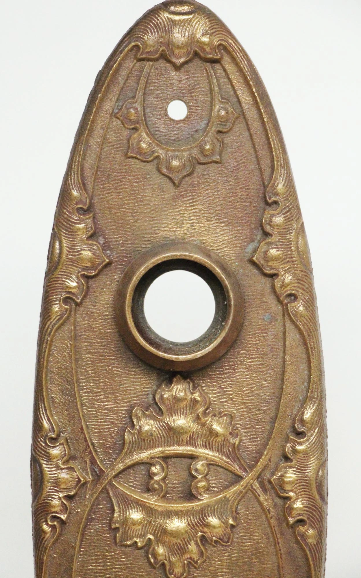 Antique 7.125 In. Bronze Louis XII Door Plate 5 Antique 7.125 In. Bronze Louis XII Door Plate - Image 3