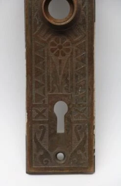 Stamped Brass Vernacular Door Back Plate -OGT Sale Store back plates for sale n256325