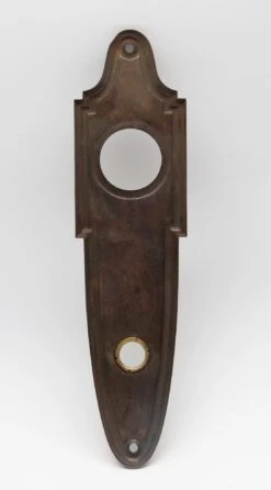 8.625 In. Brass Art Deco Back Plate With Cylinder Lock Insert 7 8.625 In. Brass Art Deco Back Plate With Cylinder Lock Insert -OGT Sale Store back plates for sale p250543